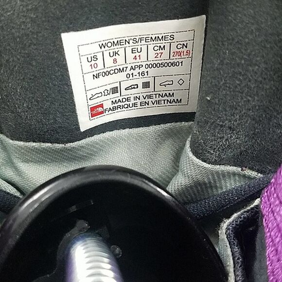 The North Face Hiking Boots Ultra Fastpack Gray Purple Goretex Vibram sz 10 - Picture 10 of 14